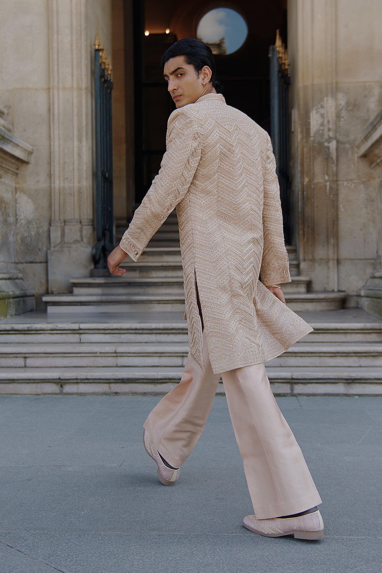 Apricot Sherwani Set