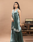Velvet Gharara Set