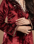 Velvet Kurta Set