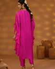 Pink Silk Embroidered Kurta Set
