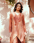 Mocha Chanderi Embroidred Kurta Set