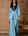 Powder Blue Peplum Co-Ord Set