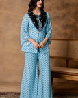 Powder Blue Peplum Co-Ord Set