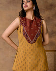 Mustard Gold Peplum Co-Ord Set