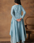 Powder Blue Assymetric Kurta Set