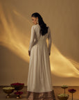 White Floor Length Anarkali Set