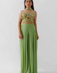 Drape Skirt Saree with Slim Fit Pants