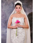 Flowy Shandelier Ivory Fish Cut Lehenga