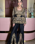 Black Hand Embroidered Short Anarkali
