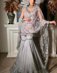 Silver Gray Mirror Garara Dress