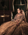 Baby Orchid And Rose Gold Bridal Lehenga