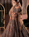 Baby Orchid And Rose Gold Bridal Lehenga