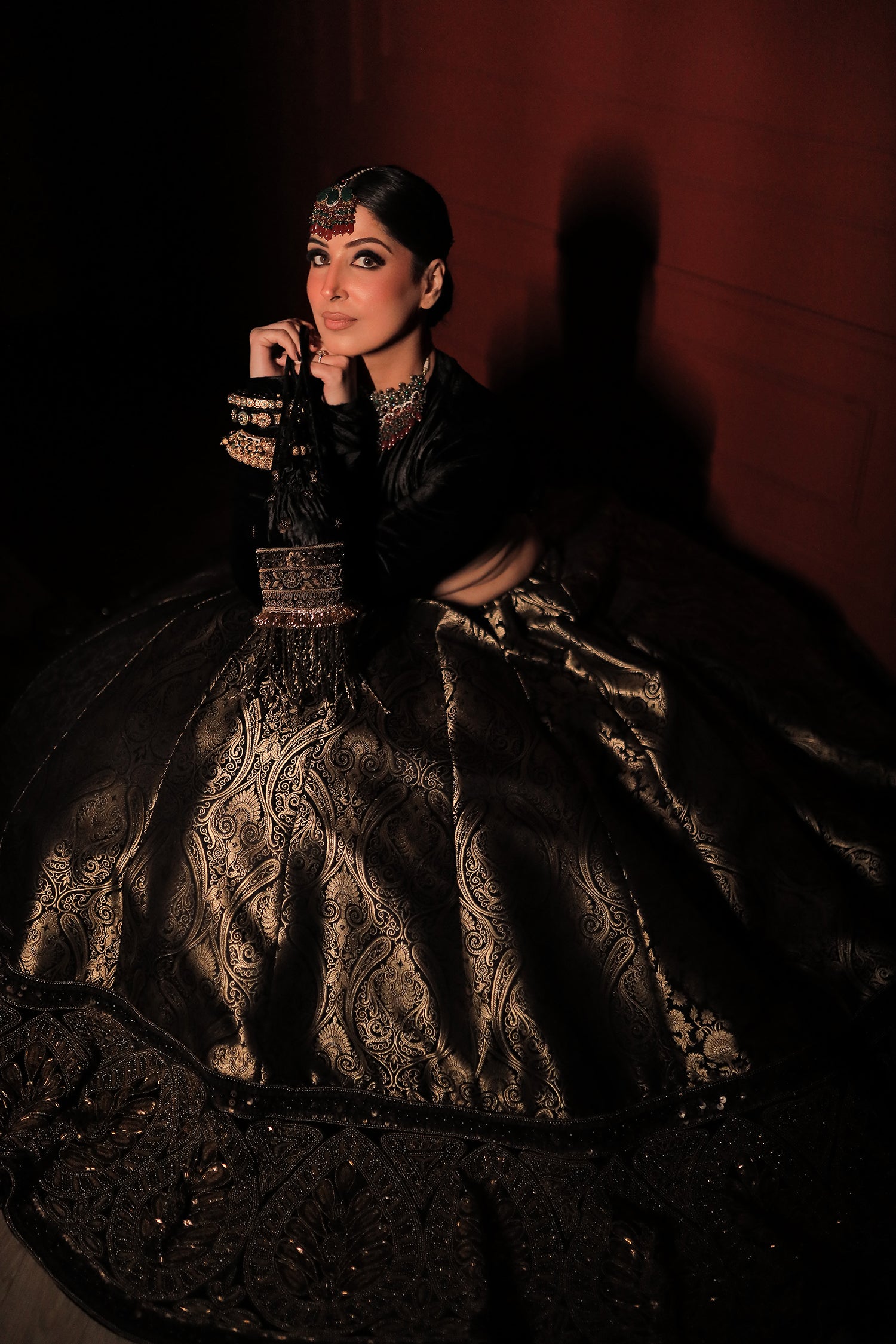 Zinnwaldite Brown Lehenga