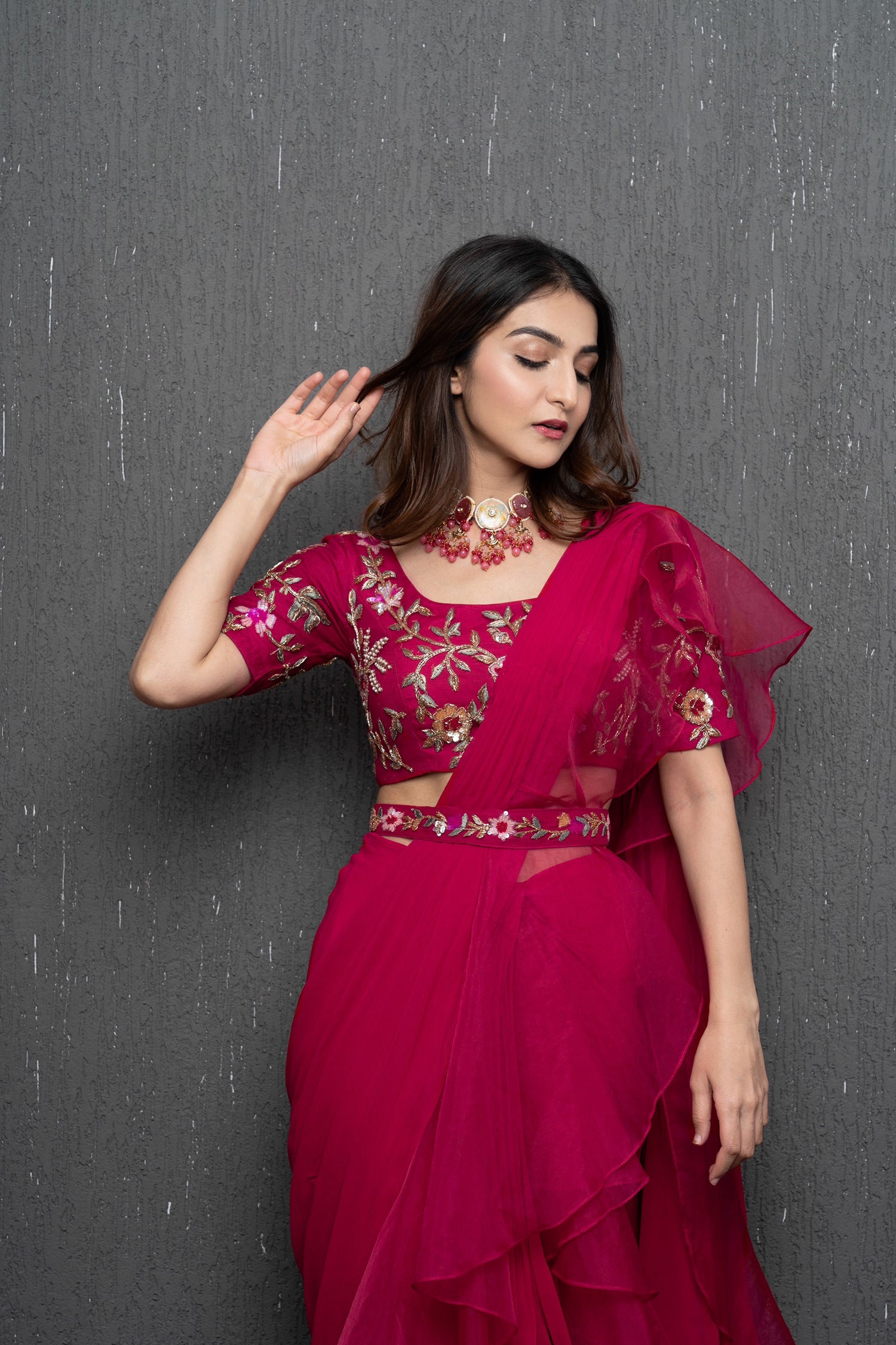 Rosé Pink Saree