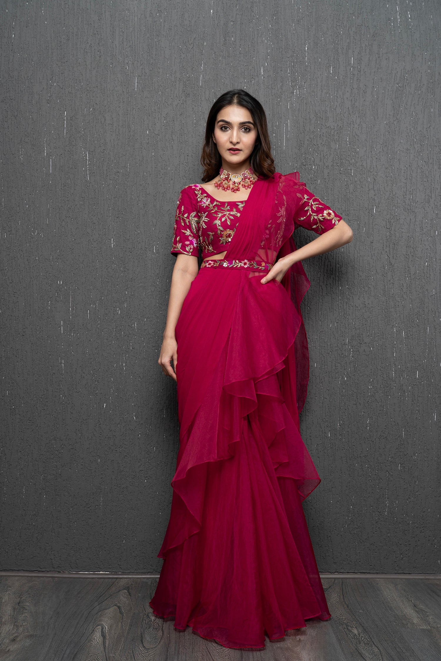 Rosé Pink Saree