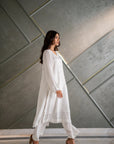 White Kurta with Pants (Set of 2)