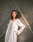 White Kurta with Pants (Set of 2)