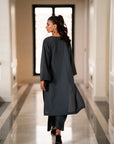 Grayish blue Kurta with Pants (Set of 2)