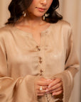 Muted gold Kurta with Pants (Set of 2)