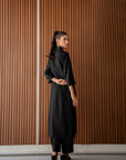 Black Kurta with Pants (Set of 2)
