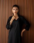 Black Kurta with Pants (Set of 2)
