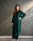 Emrald Green Kurta with Pants (Set of 2)