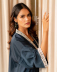 Midnight blue Kurta with Pants (Set of 2)