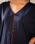 Navy blue Kurta with Pants (Set of 2)