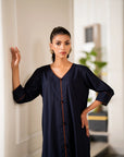 Navy blue Kurta with Pants (Set of 2)