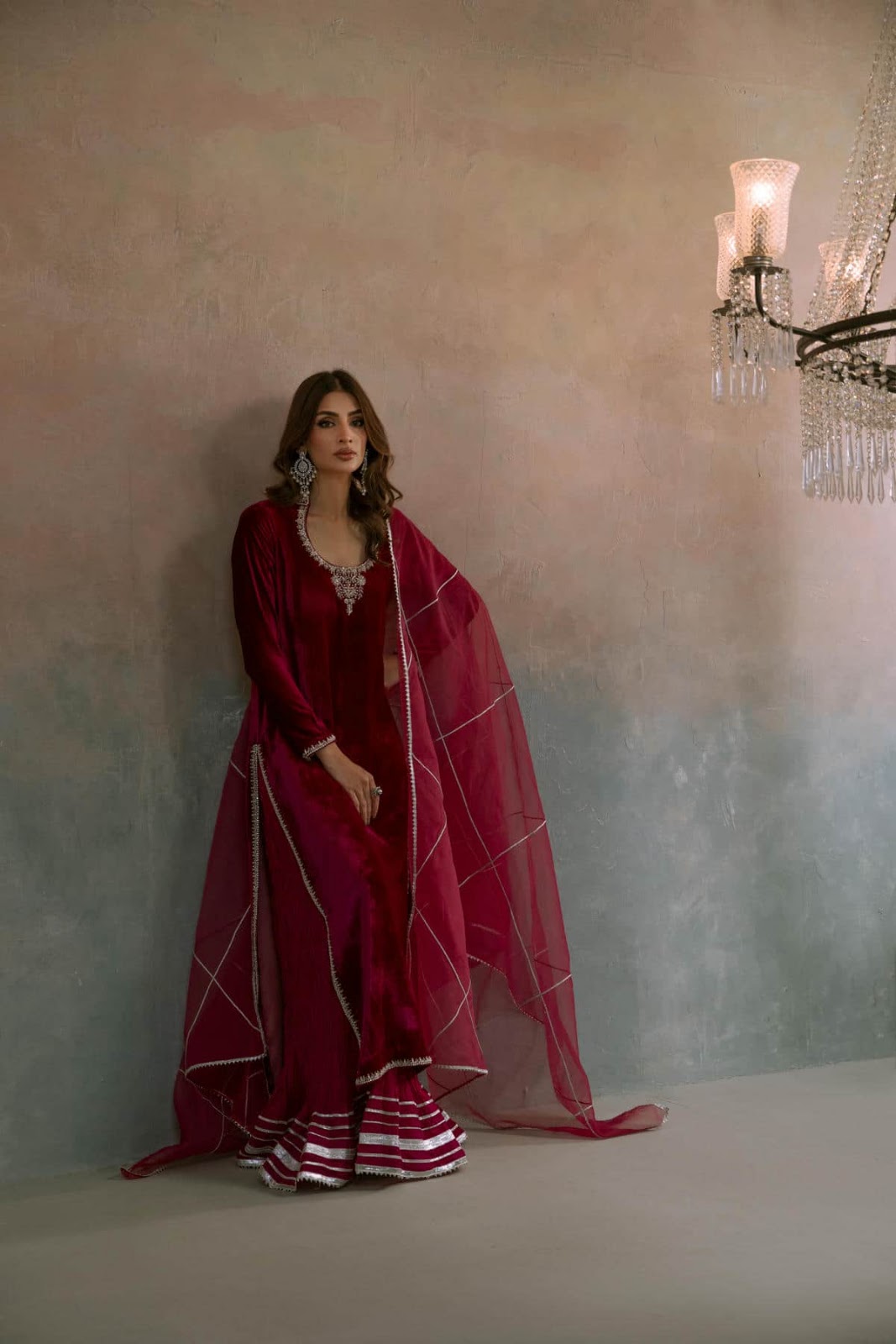 Ruby Velvet Luxe Suit Set