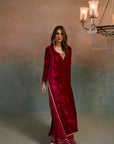 Ruby Velvet Luxe Suit Set