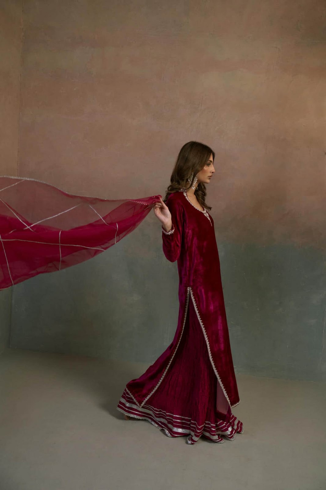 Ruby Velvet Luxe Suit Set