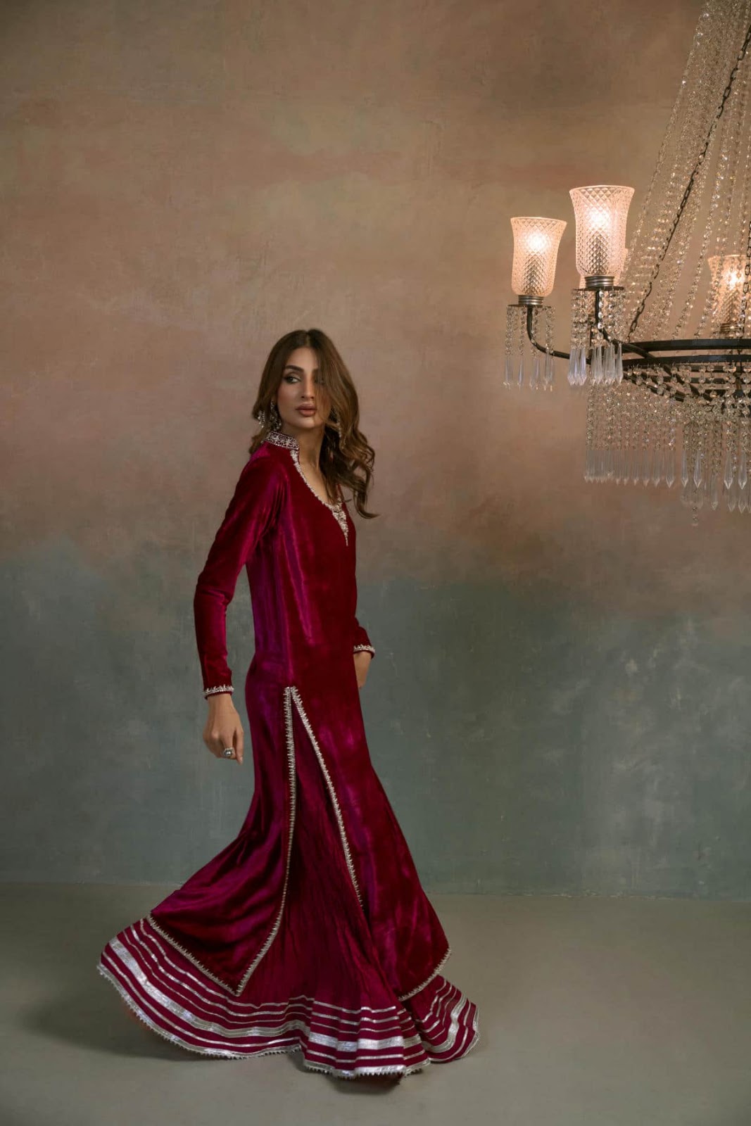 Ruby Velvet Luxe Suit Set