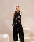 Khushboo & Pankaj Women Black Embroidered Kurta Set with Salwar