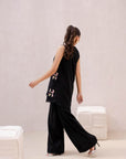Khushboo & Pankaj Women Black Embroidered Kurta Set with Salwar