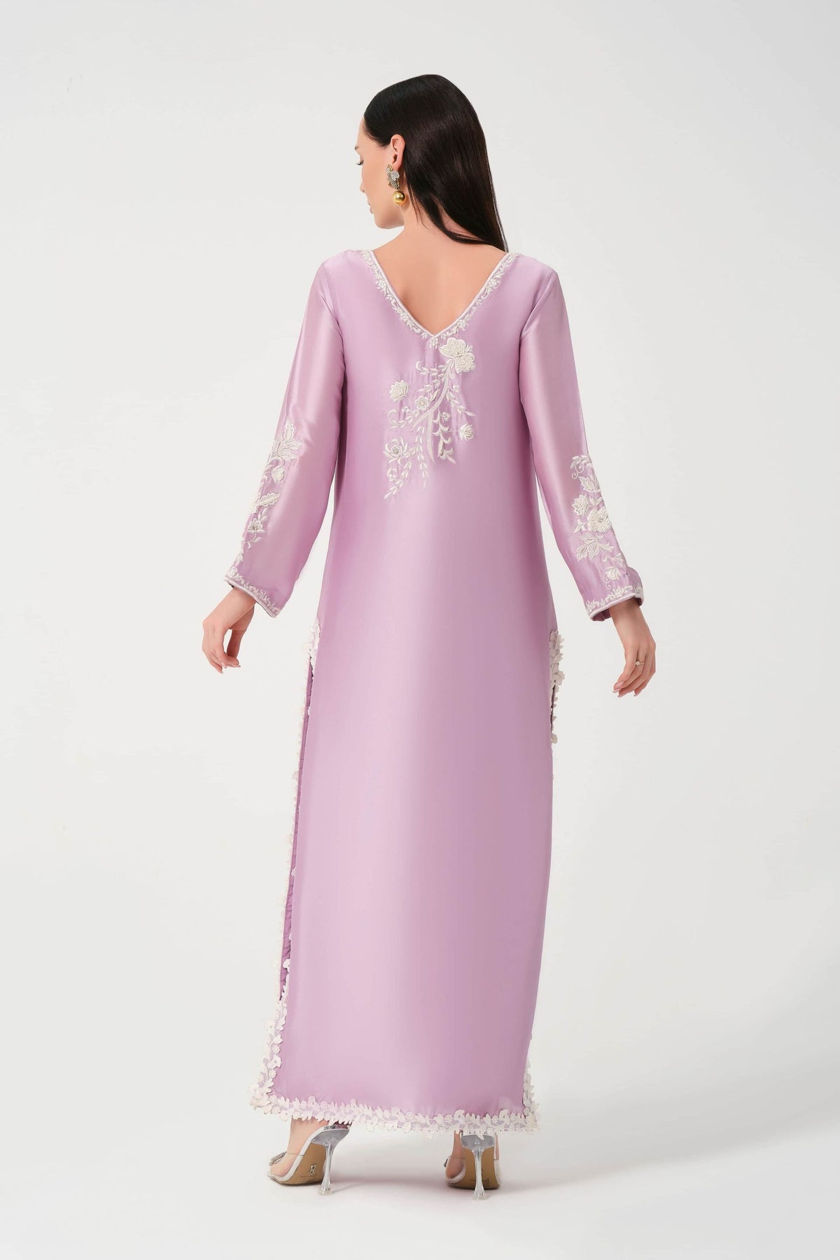 Khushboo &amp; Pankaj Lavender Women Embroidered Kurta Set