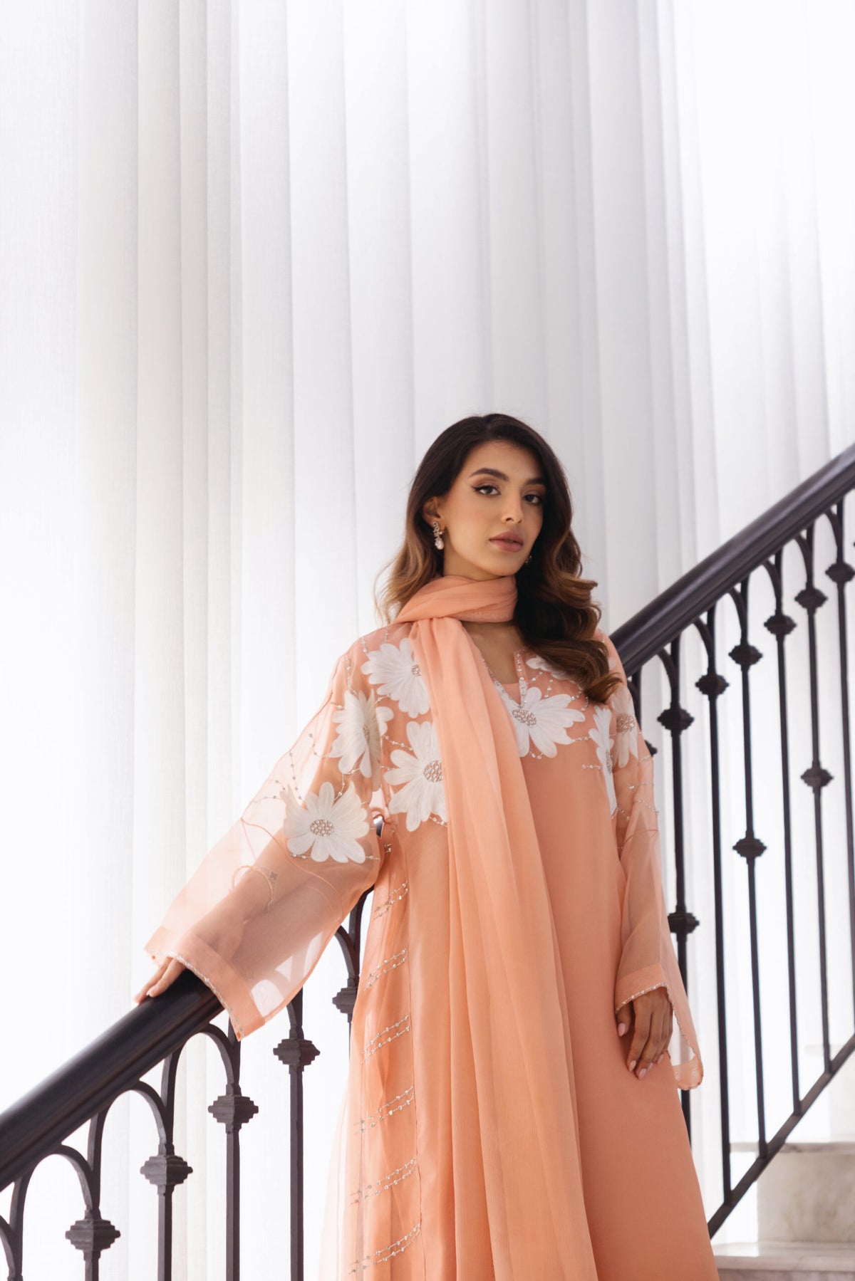 Khushboo &amp; Pankaj Women Organza Embroidered Suit Set