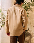 Khushboo & Pankaj Khaki Linen Oversized Shirt (SAND Collection)