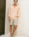 Khushboo & Pankaj Melon Linen Regular Fit Shirt (Corsica Collection)