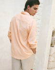 Khushboo & Pankaj Melon Linen Regular Fit Shirt (Corsica Collection)