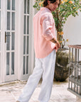 Khushboo & Pankaj Blush Pink Linen Oversized Shirt (SAND Collection)
