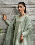 Khushboo & Pankaj Sage Green Pure Silk Kurta Set (Silk Serenity)