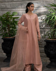 Khushboo & Pankaj Blush Peach Pure Silk Kurta Set (Silk Serenity)