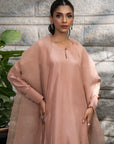 Khushboo & Pankaj Blush Peach Pure Silk Kurta Set (Silk Serenity)