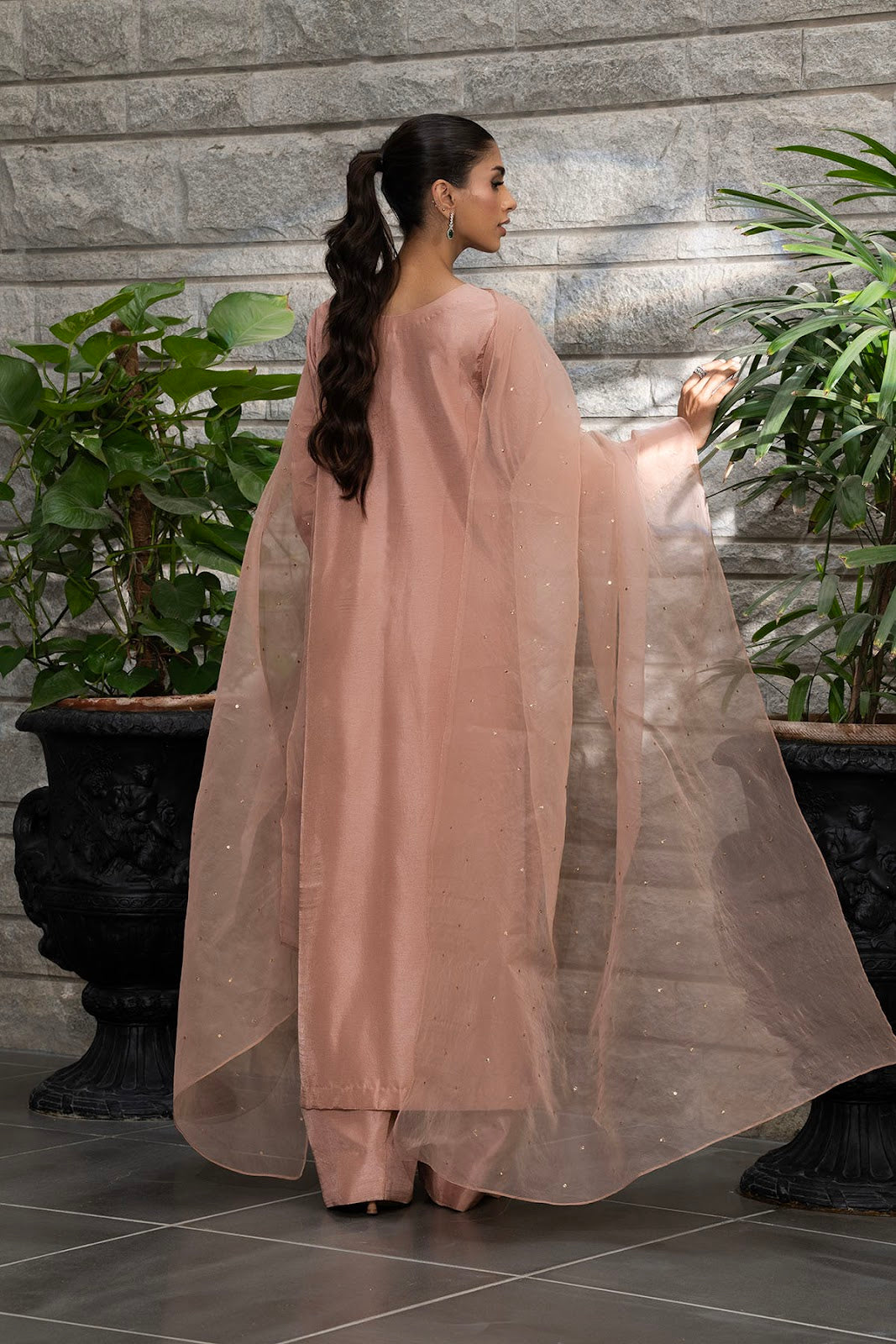 Khushboo &amp; Pankaj Blush Peach Pure Silk Kurta Set (Silk Serenity)