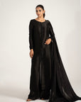Khushboo & Pankaj Classic Black Pure Silk Kurta Set (Silk Serenity)