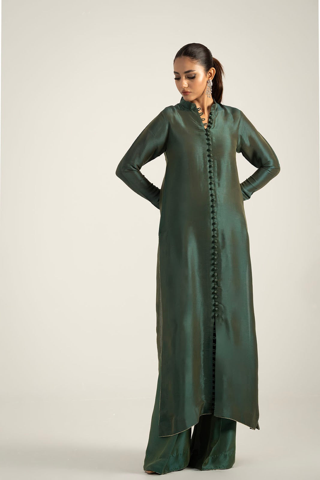 Khushboo &amp; Pankaj Emerald Green Pure Silk Kurta Set (Silk Serenity)