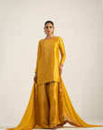 Khushboo & Pankaj Mustard Yellow Pure Silk Kurta Set (Silk Serenity)