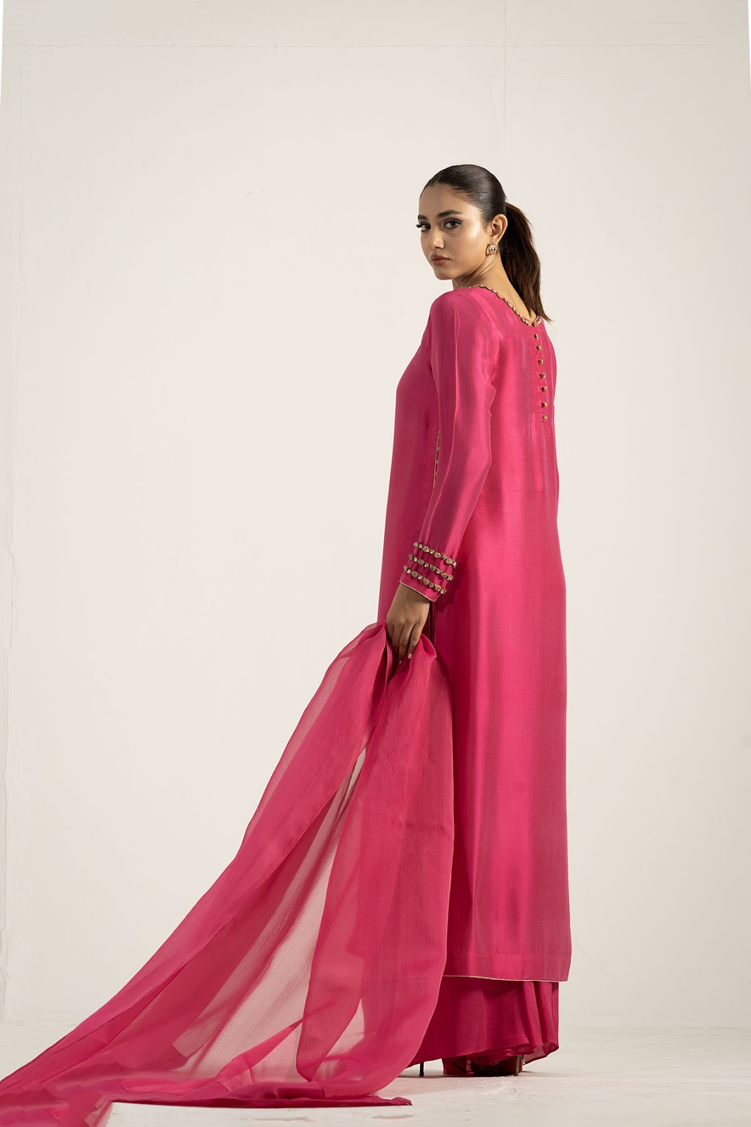 Khushboo &amp; Pankaj Fuchsia Pink Pure Silk Kurta Set (Silk Serenity)