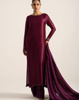 Khushboo & Pankaj Wine Purple Pure Silk Kurta Set (Silk Serenity)